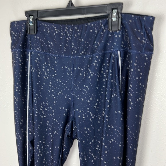 2(X)ist Leggings Women Large Blue Geometric Print Pull On Active Mesh Hem Bottom - Picture 3 of 10